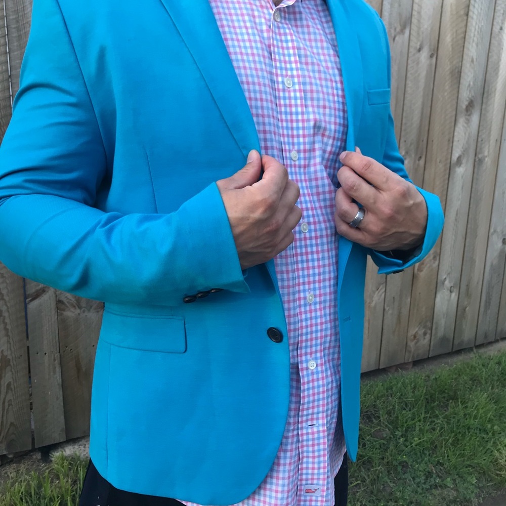 H&M Men’s Blazer bright blue 44 Regular